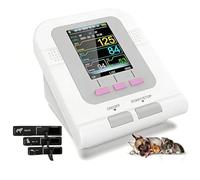 fnotlfue Misuratore di Pressione Sanguigna per Cani E Gatti, Sfigmomanometro Digitale Veterinario con 3 Bracciali, Schermo LCD da 2,8 Pollici E Memoria per 100 Dati, per Uso Domestico E Clinico