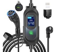 FNRIDS Cavo Ricarica Auto Elettrica Tipo 2,Caricatore EV Tipo 2 3,68kw con supporto, 2,8’ Schermo,0-15H Ricarica ritardata,8-16A Corrente regolabile,Cavo Caricabatterie per Auto Elettrica,6M con Borsa