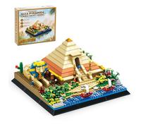 FNSJFYZS Giza Piramidi Set di edifici, Egitto Il Cairo Landmark Decor | Kit di montaggio architettonico antico Egitto, souvenir culturale da collezione, regali di compleanno per adulti (816 pezzi)