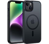 FNTCASE Cover iPhone 13: Magnetica per iPhone 14 Traslucida Opaca Posteriore Antiurto Custodia (Nero)