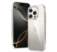 FNTCASE Custodia trasparente per iPhone 16 Pro: custodia trasparente per iPhone 16 Pro, protezione contro le cadute di grado militare, anti ingiallimento, robusta custodia protettiva antiurto