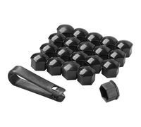 FNUQKREF 20 Pezzi Auto Copridadi Ruota per Fiat Ducato 2006-2021, Copri Bulloni Pneumatici Esagonali Antipolvere Protezioni Testa della Vite con Strumenti Rimozione,A/Black-21mm