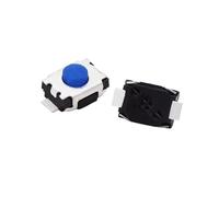 FNYUVNFAF 20 Pezzi TS-A010AB Interruttore Touch da 2 Piedi Piccola Tartaruga 3 * 4 * 2 Colonna Verticale Senza Testa Rotonda in Silicone Blu