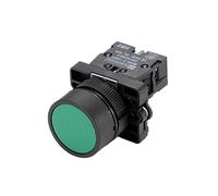 FNYUVNFAF 22mm XB2-EA Push Button Switch Start/Stop Black/White Arrow 10A/415V Self-Reset/Momentary Symbol Button Switch(Green)