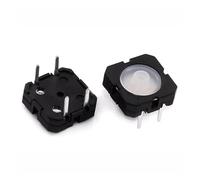 FNYUVNFAF 5pc TS-I037 12 * 12 (350G) Transparent Soft Silicone Button Vertical 4-Pin in-Line Reset Touch Switch