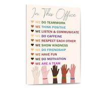 FNYUVNFAF Collaboration Motivational Poster - Teamwork Canvas Wall Art for Office Decor, Positive Sign for Workplace, Business, or Leadership Unframed,08x12inch(20x30cm)