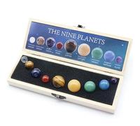 FNYUVNFAF Crystal Sphere Ball, 9 Planets Solar System Desk Decor, Gemstones Universe Model Creative Gift Home Office