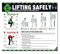 FNYUVNFAF Educational Metal Sign Proper Lifting Techniques Guide for Manual Handling and Back Injury Prevention in the Workplace 8 X 12
