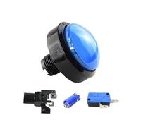 FNYUVNFAF Emergency Stop Switch 1pcs 60mm Game Accessories Button 60mm Convex Big Circle with Light Button Pattle Game Machine Big Circle Button Switch Reset(Bule-1)