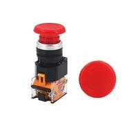 FNYUVNFAF Emergency Stop Switch 1PCS LA38-11ZS Self-Locking 22mm Emergency Power Push Button Switchstop Mushroom Head Emergency Stop Button Switch(Red Arrows)