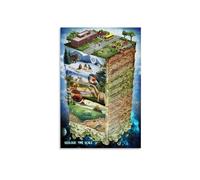 FNYUVNFAF History of Life on Earth Poster - Geologic Time Scale Evolution Chart, Science Teacher Gift, Educational Wall Art for Classroom or Office Decor Unframed,12x18inch(30x45cm)