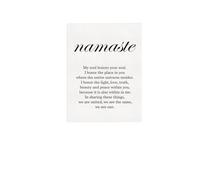 FNYUVNFAF Mindfulness Gift for Her - Beautiful Namaste Definition Canvas, Yoga Inspired Wall Decor for Living Room, Bedroom & Sacred Space Unframed,08x12inch(20x30cm)