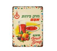 FNYUVNFAF Retro Fictional Soft Drink Ad Metal Sign Vintage Tin Wall Decor For Man Cave Kitchen Bar 70s 80s Themed Decor 8 X 12 inch