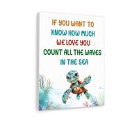 FNYUVNFAF Sea Turtle Motivational Poster - Be Like a Turtle Inspirational Wall Art Print, Ocean Theme Decor for Kids Bedroom Nursery Classroom Playroom Unframed,08x12inch(20x30cm)