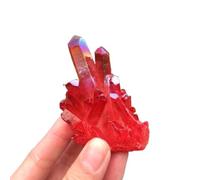 FNYUVNFAF Stone Red Flame Halo Quartz Crystal Cluster Home Decor