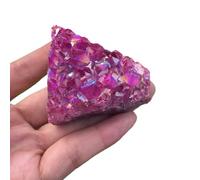 FNYUVNFAF Stone Red Flame Halo Quartz Crystal Cluster Specimens Furniture Office Ornaments Gifts