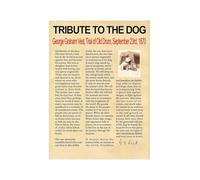 FNYUVNFAF Tribute to a Dog Art Print - Powerful Quote about a Dog's Devotion and Friendship - Motivational Poster for Dog Lovers Home Decor Framed,12x18inch(30x45cm)