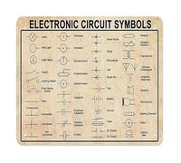 FNYUVNFAF Vintage Engineering Sign Electronic Circuit Symbols Reference Chart for Office Workshop Wall-Art 8 X 12