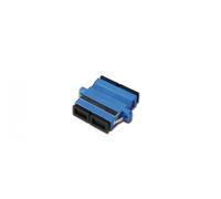 FO coupler, duplex, SC to SC, SM, OS2, color blue ceramic sleeve, polymer housing, incl. screws