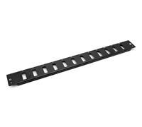 FO front plate for fiber optic panel (for DN-96200-QL) 12x SC duplex 1U, black