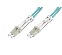 DIGITUS DK-2533-15/3 - Cavo In Fibra Ottica OM3 - 15 m - da LC a LC - Duplex - 1/10/40/100 Gbit/s - Cavo LAN In Fibra Ottica Multimodale MM - Tipo Di Fibra: 50/125 µ - Turchese (Aqua)