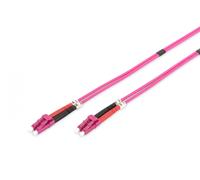 DIGITUS DK-2533-10-4 - Cavo In Fibra Ottica OM4 - 10 m - da LC a LC - Duplex - 1/10/40/100 Gbit/s - Cavo LAN In Fibra Ottica Multimodale MM - Tipo Di Fibra: 50/125 µ - Viola (Violet)