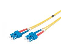 DIGITUS DK-2922-10 - Cavo In Fibra Ottica OS2 - 10 m - da SC a SC - Duplex - 1/10 Gbit/s - Cavo LAN In Fibra Ottica Monomodale SM - Tipo Di Fibra: 9/125 µ - Giallo (Yellow)