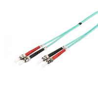 Digitus Cavo in fibra ottica DK-2511-01/3 OM3 MM 1 m ST-ST Duplex 50/125 µ Turchese