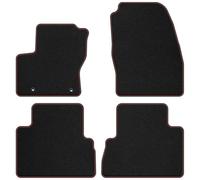 FO01-2 Set Tappetini Velluto Premium Opaco Rosso per Ford C-Max II 2012-2015 tap