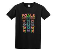 Foals, Indie Rock Band, Band Poster European Tour 2013" O-Neck 100% Cotton Short Sleeve Unisex T-Shirt XXXL