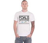 Foals T Shirt Life Is Yours Songlist Band Logo Nuovo Ufficiale Uomo Bianca Size S