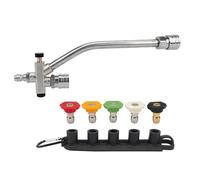 Foam Cannon, accessorio a doppio connettore, per idropulitrice a doppia punta, accessorio per pistola a schiuma, accessori per idropulitrice con attacco rapido da 1/4" per lavaggio auto, 5 punte per