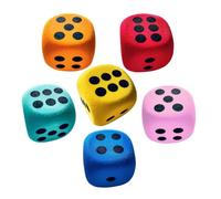 Foam Dice Set 6 Pack EVA Learning Game Blocks - 1.5 Inch Colorful Rounded Edge Safety Dice | Educational Math Teaching Toys For Classroom Home Travel, Fun Family Game Night Activity For Boys Girls