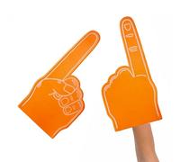 Foam Finger - Giant Foam Finger | Sports Foam Finger | 18 inch Sports Fan Foam Finger, Cheerleading Foam Finger, Blank Foam Hand, Cheerleading Props for Sports Events Games School Business