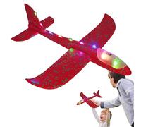 Foam Gliders Plane - 48 cm Hand Launched Flying Aeroplanes | Manual Throwing Foam Plane with Three-Speed Flash & Stunt Function | Direct & Maneuverable (Double Hole)