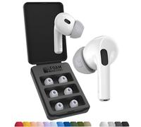 Foam Masters - Auricolari in memory foam per AirPods Pro di prima e seconda generazione, 3 paia, versione 4.0, Black Magic, comodi, sicuri, migliore cancellazione del rumore, auricolari di ricambio