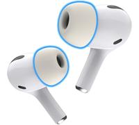 Foam Masters - Auricolari in memory foam per AirPods Pro di terza generazione, comodi, sicuri, migliore cancellazione del rumore, versione 3.0, colore bianco, taglia M