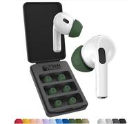 Foam Masters - Auricolari in memory foam ultra premium per AirPods Pro 1a e 2a generazione, 3 paia, Black Magic Ver 6.0, sicuri, comfort, migliore cancellazione del rumore, boccioli di ricambio,