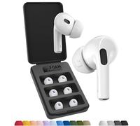 Foam Masters - Cuscinetti auricolari in memory foam per AirPods Pro di prima e seconda generazione, 3 paia, nuova versione 4.0, Black Magic, comodi, sicuri, migliore cancellazione del rumore