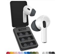Foam Masters - Tappi in memory foam per AirPods Pro 1 e 2a generazione, 3 paia, Black Magic Version 6.0, comodi, sicuri, migliorata cancellazione del rumore, tappi di ricambio, grigio spaziale, S/M/L