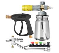 Foam Sprayer, Car Wash Tool, 3.94x3.94x9.84 inches, Garden Hose Cleaner, Easy Install Nozzle, Driveway Motorcycle Rinse, for Truck Roof Floor Cleaning, Aluminum PET Bottle Attachment