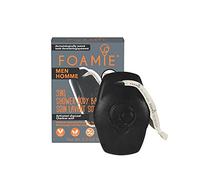 Foamie Detergente solido 3-in-1 per uomo con carbone attivo I Shampoo solido, detergente viso e gel doccia per uomo in 1 I Vegan senza plastica 90g