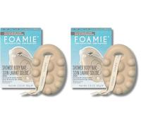 Foamie Gel doccia solido - Con estratto di cacao & olio di cocco - Idratazione intensa per pelle secca - Effetto massaggiante - 100% vegano & senza plastica, 80 g (Confezione da 2)