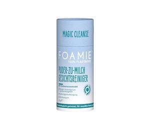 Foamie Polvere detergente per il viso "Magic Cleanse", vegana per la cura del viso con estratto di cocco, pulizia del viso per trucco e skincare, polvere per latte detergente, gadget da viaggio