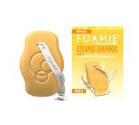 Foamie Shampoo per capelli danneggiati con ceramide e olio di marula, anti-crespo, ripara e protegge la cura dei capelli, unisce scienza e natura per capelli sani, 80 g