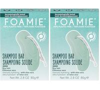 Foamie Shampoo Solido con Aloe Vera - Idratante & Illuminante per Capelli Secchi e Opachi - Formula Senza Solfati - 100% Vegano & Senza Plastica, 80 g (Confezione da 2)