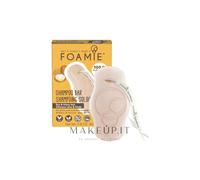 Foamie Shampoo Solido per Capelli Ricci e Secchi con Olio di Argan e Vitamina E, Nutriente e Riparante, Senza Solfati, Anti-Frizz, 100% Vegano e Senza Plastica, 80 g