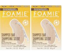 Foamie Shampoo Solido per Capelli Ricci e Secchi con Olio di Argan e Vitamina E, Nutriente e Riparante, Senza Solfati, Anti-Frizz, 100% Vegano e Senza Plastica, 80 g (Confezione da 2)