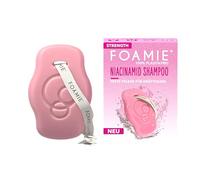 Foamie Shampoo solido Strength con niacinamide, volume di shampoo per capelli fini e sottili, niacina ed estratti di riso per una protezione e un rafforzamento intensi, 80 g