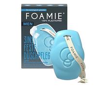 Foamie Gel doccia e shampoo solido per uomo con menta e limone, 3 in 1, doccia e pulizia del viso, fragranza rinfrescante e solida per la cura della pelle e dei capelli, 90 g